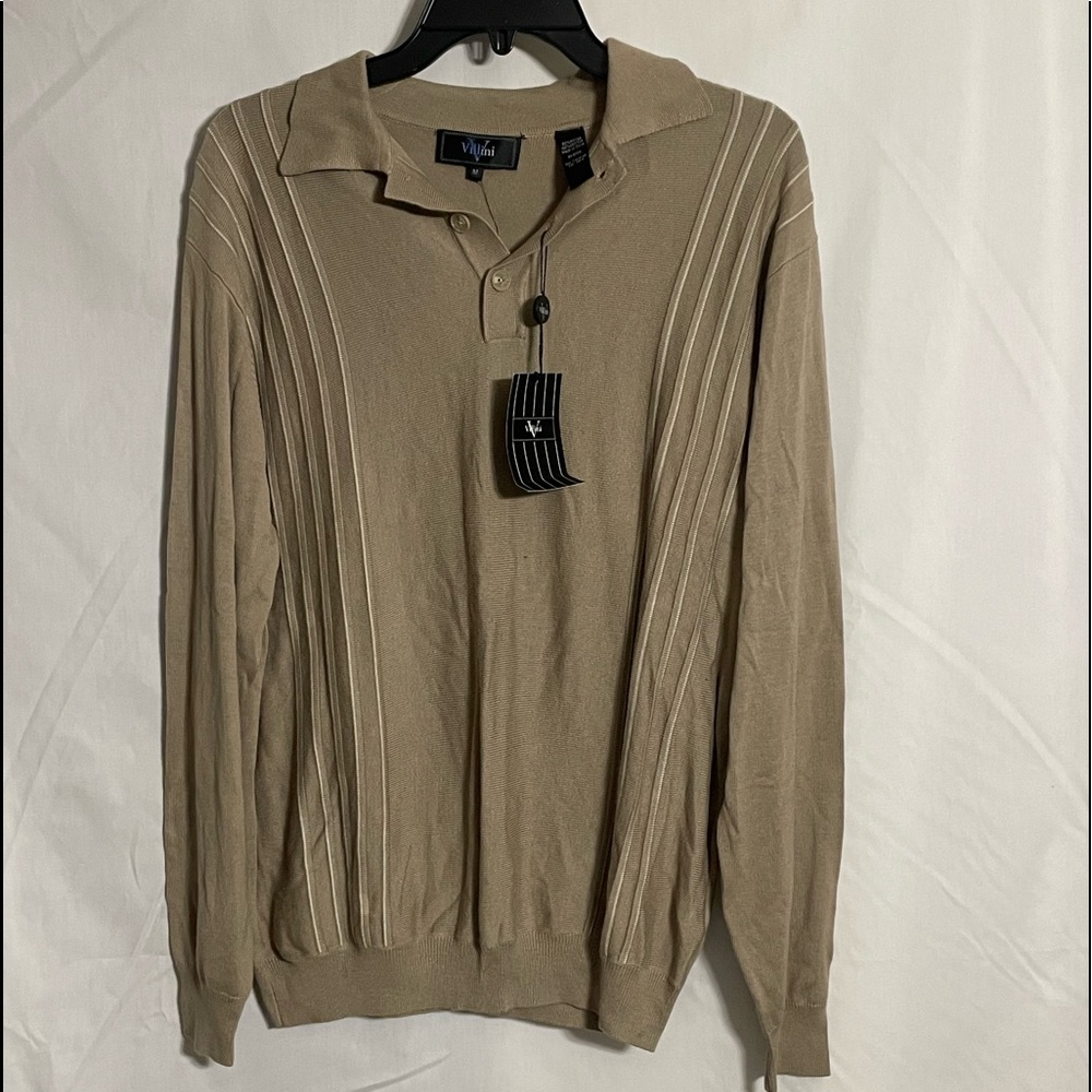 Men’s Villini sweater size M tan long sleeve